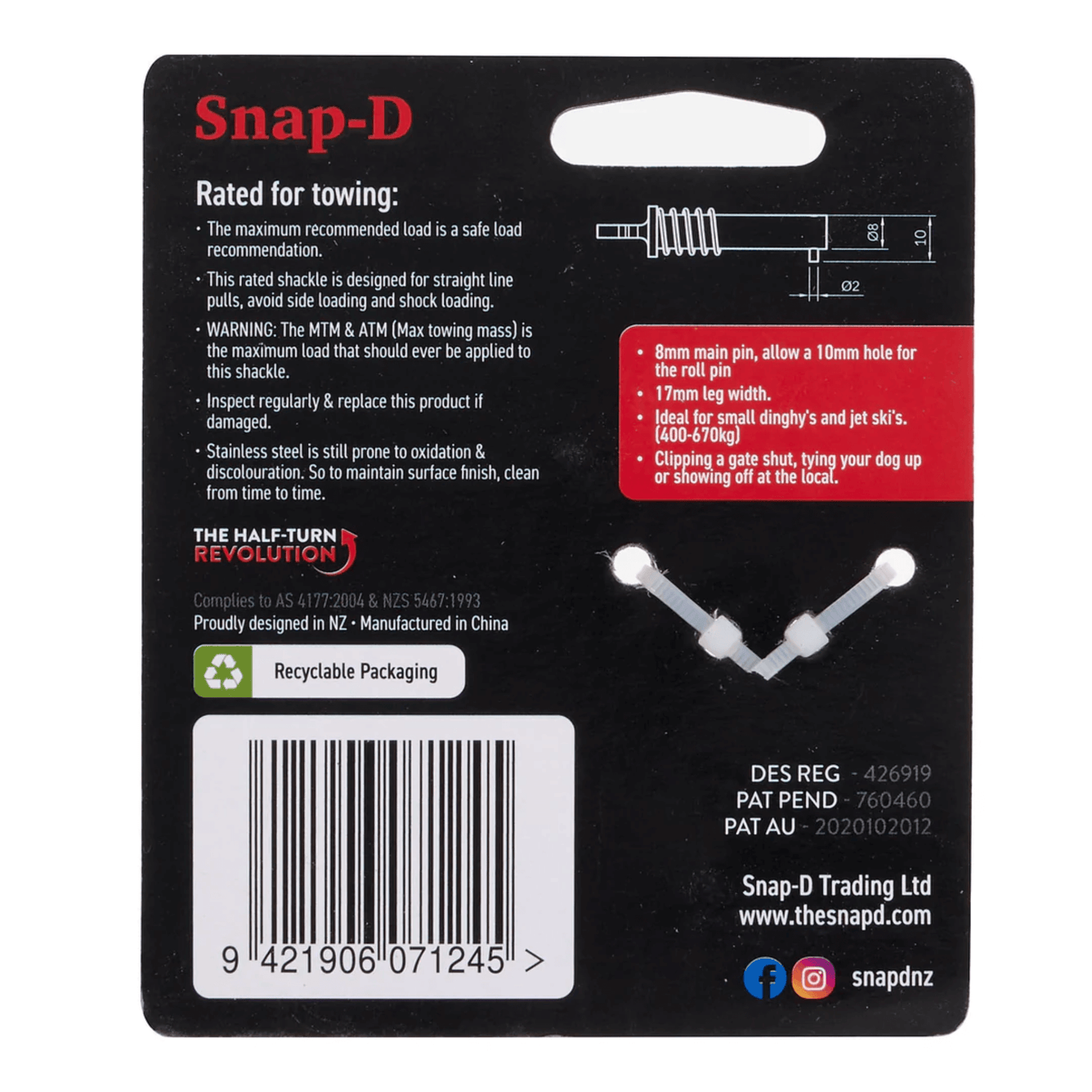 Multi D Shackle Pack (6x D Shackles)