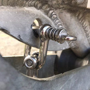Snap-D tow-rated shackles installed on Australian trailer hitch 2